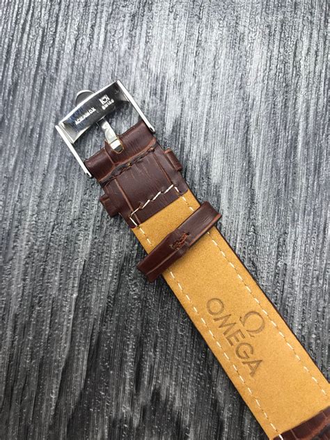 genuine omega leather watch strap 18mm|authentic leather Omega Watch strap.